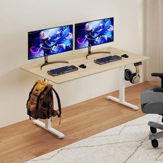 Levede 160 cmElectric Standing Desk Height Adjustable Memory Control in Light Oak
