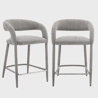 Sweeek Taburete De Bar Contempor&aacute;neo De Tela, Set De 2