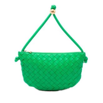 Bottega Veneta Pre-owned Turn Pouch - Dames - Pre-owned - Groen - Maat: ONE Size Leer