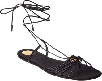 Saint Laurent Babylone Leather Sandal