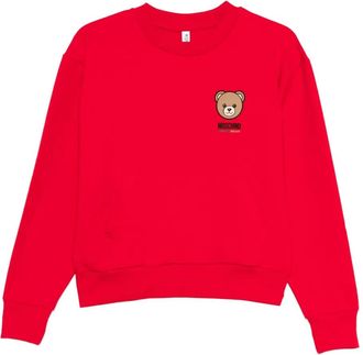 Moschino Felpa con stampa Teddy - Rosso