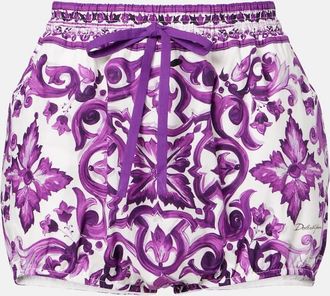 Dolce & Gabbana Shorts in popeline di cotone Majolica