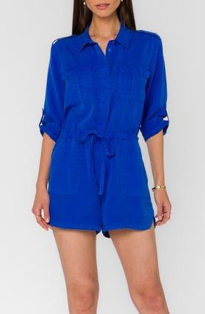 Velvet Heart Luba Roll Tab Romper in Marine Blue at Nordstrom Rack, Size Large Regular