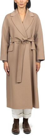 Max Mara Sem Coat - Dames - Jas met riem - Bruin - L - Wol - Jassen