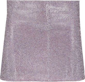 Self Portrait Metallic Mesh Skirt