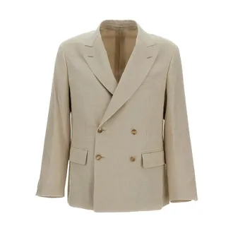 Kaptain Sunshine Formal Blazers, male, Beige, Size: XL Double-Breasted Jacket