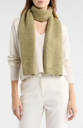 AllSaints Metallic Faux Fur Scarf in Khaki at Nordstrom Rack