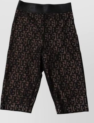 Dolce & Gabbana lace high-rise knee-length shorts