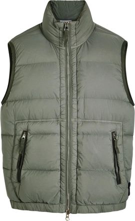 Stone Island zip-up padded gilet - men - Polyamide/Elastane/Polyamide/Elastane/Duck Down/Duck Feathers - L - Grey