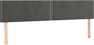 vidaXL Cabecero Con Led De Terciopelo Gris Oscuro 180x5x78/88 Cm Vidaxl