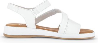 Gabor Witte leren sandaal - Dames - Sandalen - Wit - 43 EU - Leer - Schoenen