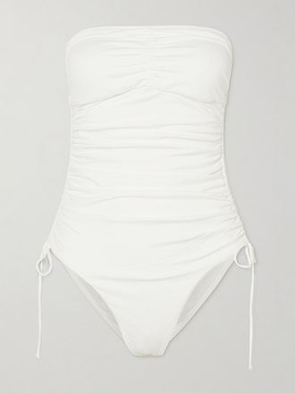 Melissa Odabash Costume Da Bagno Senza Spalline Arricciato Sydney - Bianco