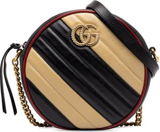 Gucci Pre-owned Gucci Mini GG Marmont Matelasse Leather Torchon Round Crossbody Ladies CWY5Q0ERACRYFR87
