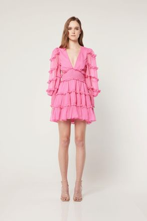 Elliatt Penny Long Sleeve Ruffle Mini Dress