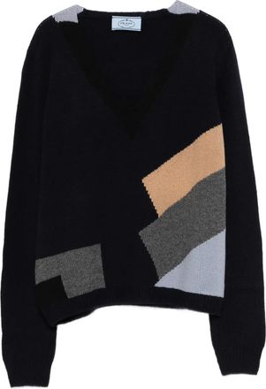 Prada Maglione con scollo a V - Blu