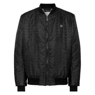 Philipp Plein Heren, Jassen, Zwart, Maat: 3XL Satijn