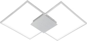 Eglo Eglo Millanius Integrated Led Ceiling / Wall Light With Brushed Aluminum Finish & White Acrylic Diffuser
