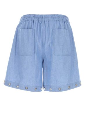 Valentino Garavani 7v3dd04iay3 508 Denimblulavchiaro Exterior: Cotton Bermuda Short