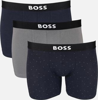 HUGO BOSS Mens BOSS 3-Pack Boss One D Boxer Briefs, Black, Grey - Size: 38/39/32