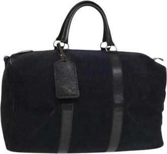 Dior Pre-owned Boston Bag - Dames - Vintage Weekendtas - Blauw - ONE Size - Leer - Vintage