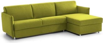 Dmora Dmora - Sof&aacute; Cama Con Pen&iacute;nsula Sumirago, Sof&aacute; Esquinero Transformable Para Sal&oacute;n, Acolchado, Desenfundable, Calidad 100% Made In Italy, 260x160 H90 C