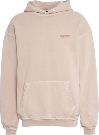Represent Beige Hoodie Casual Style Aw25