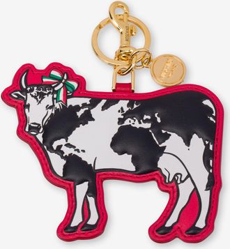 Moschino Portachiavi Archive Cow - Rosso