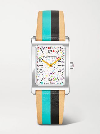 La Californienne + The Dial Artist Orologio 24 Mm In Acciaio Inossidabile Con Cinturino In Pelle Daybreak - Blu