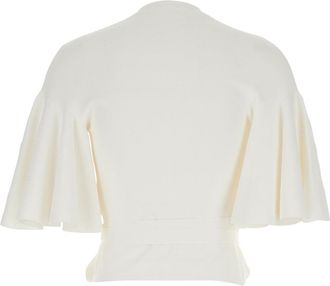 Jacquemus Womens Top With Crossed Neckline White Viscose Tops