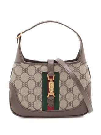 Gucci 2016-2025 Balenciaga The Hacker Project Mini GG Supreme Web Jackie 1961 crossbody bag - women - Fabric - One Size - Brown