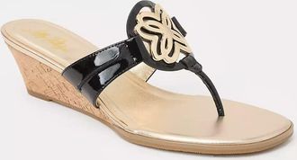 Lilly Pulitzer Womens The Lilly Wedge in Noir, Size 8.5