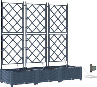 vidaXL Jardineras Gris 120 X 40 X 126 Cm Acero Vidaxl