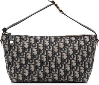 Dior Pre-owned Canvas Shoulder Bag - Dames - Vintage Schoudertas - Blauw - ONE Size - Leer - Vintage