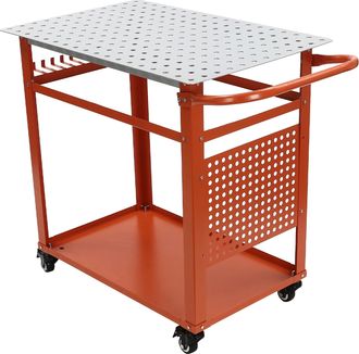 OEM Mesa De Soldadura, Capacidad De Carga De 272 Kg, Banco De Trabajo M&oacute;vil, Rojo, Mediano, 1 Unidad