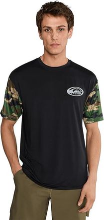 Quiksilver Hi Everyday Short Sleeve Surf T-Shirts Mens Swimwear Camo : 2XL, Polyester/Spandex