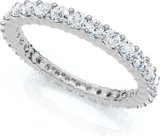 Pompeii3 1 Ct Diamond Eternity Lab Grown Ring in White, Yellow, Rose Gold, or Platinum