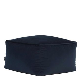 Icon Brand Puf reposapi&eacute;s cuadrado de terciopelo azul noche