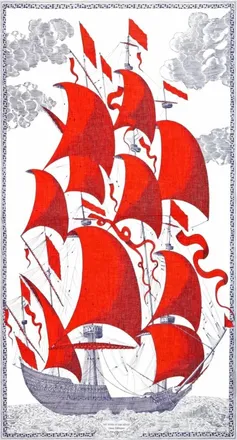 Inou&iuml; Editions Des Rives Et Des Reves Scarf In Red/rouge