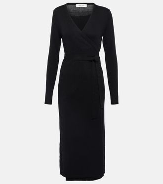 Diane Von Fürstenberg Astrid wool and cashmere wrap midi dress
