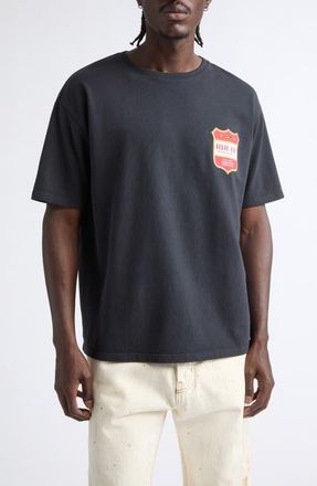 Rhude Filatro Crest Cotton Graphic T-Shirt in Vintage Black/red/yellow at Nordstrom, Size Xx-Large