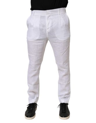 Daniele Alessandrini Linen Formal Dress Trouser Mens Pants (Pre-Owned)