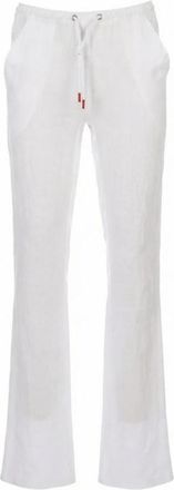 Kiton Broek met trekkoord in de tailleband - Heren - Wijde Broeken - Wit - W35 - Broeken