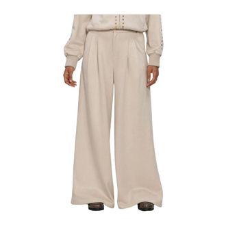 Nukus Nukus - Bodine Pants Suede - Dames - Broeken - Beige - Maat: XL Su&egrave;de
