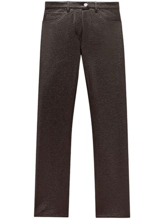 Courrèges straight-leg vinyl trousers - Black