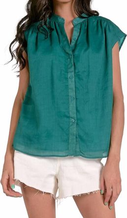Elan Sleeveless Top In Green