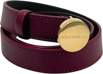 Borbonese Red Genuine Leather Womens Womens Belt