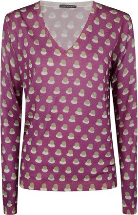 In Bed With You Printed V Neck Sweater