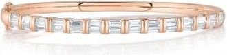 Allurez Baguette Diamond Bangle Bracelet 14K Rose Gold (2.34ct)