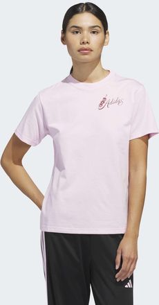 adidas T-Shirt ADIDAS SPORTSWEAR MIND BODY & SPIRIT(S) GRAPHIC, Damen, Gr. XXL, clear pink, Obermaterial: 100% Baumwolle, Rundhals, Shirts T-Shirt