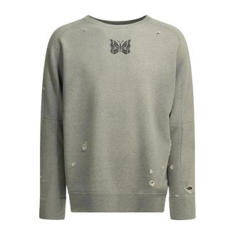 Needles Deconstructed Sweatshirt - Heren - Sweatshirts & Hoodies - Grijs - Maat: L Katoen